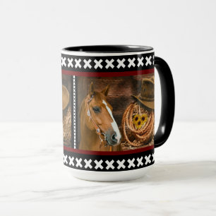 Horse Cowboy Hat Lasso Western Pattern  Mug