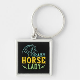 Horse - Crazy Horse Lady Key Ring