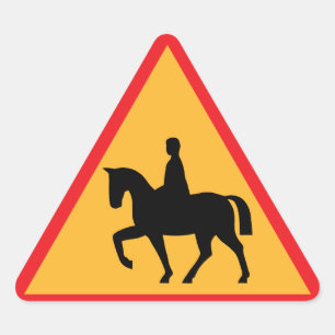 Horse Crossing Sign Sticker