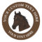 Horse Custom Text Classic Icon Logo 1 1/2" 