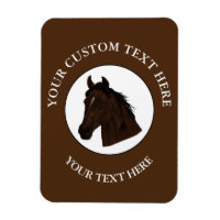 Horse Custom Text Classic Icon Logo Photo
