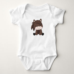 Horse Cute Pony Equine Rider For Children Baby Bodysuit