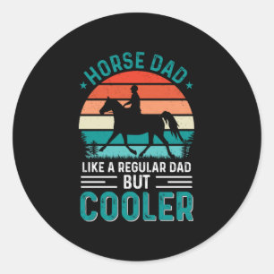 Horse Dad Classic Round Sticker