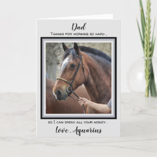Horse Dad - Father's Day - Horse Photo Funny Joke Card