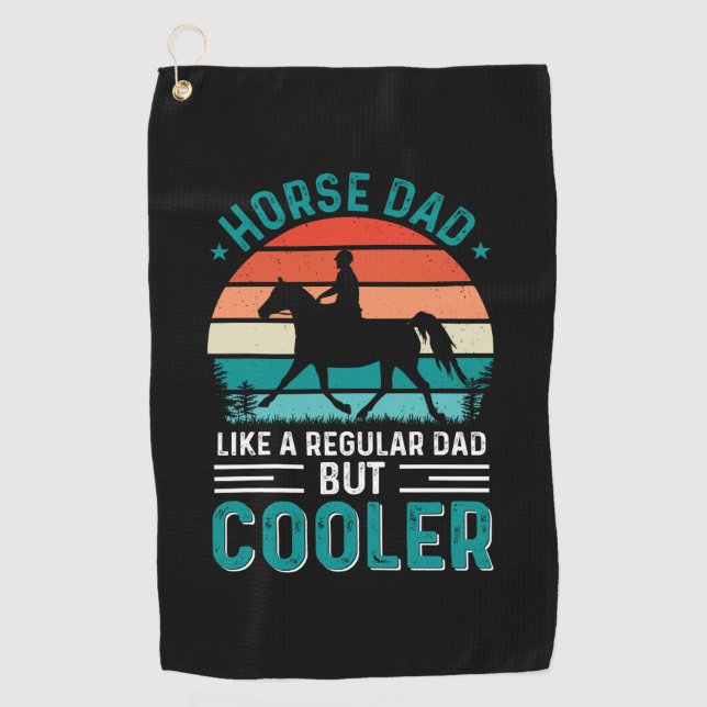 Horse Dad Golf Towel (Front)