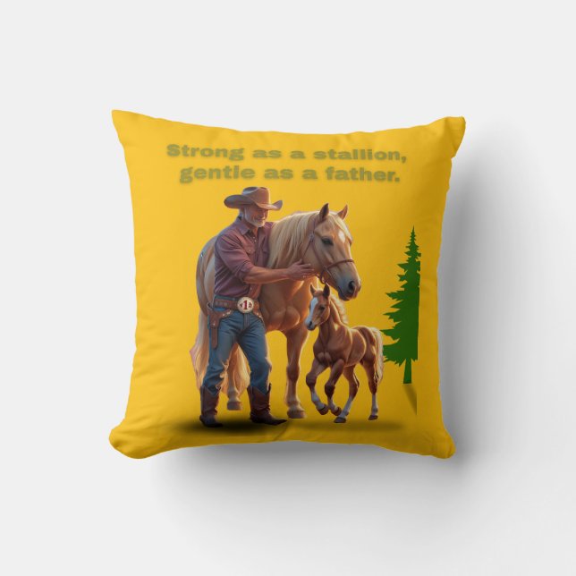 Horse Dad Pride – Father’s Day Equestrian Edition Cushion (Front)