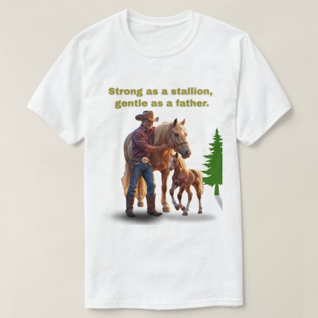Horse Dad Pride – Father’s Day Equestrian Edition T-Shirt (Design Front)