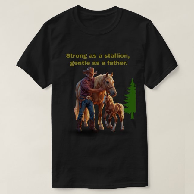 Horse Dad Pride – Father’s Day Equestrian Edition T-Shirt (Design Front)