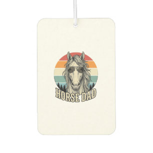 Horse Dad Vintage Sunset Engraving Vector Design_1 Car Air Freshener