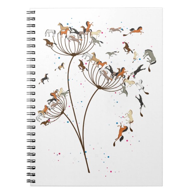Horse Dandelion Horsing For Horses Lover Notebook (Front)