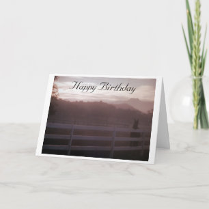 "HORSE-DAWN TO DUSK ON YOUR SPECIAL DAY" BIRTHDAY! CARD