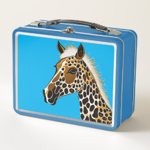 Horse Design Metal Lunchbox