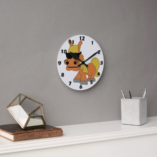 Horse Design Round Clock