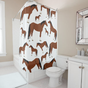 Horse Design Shower Curtain