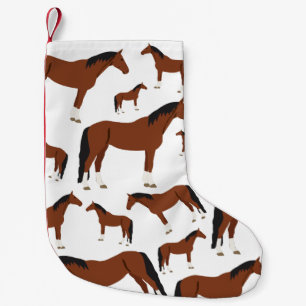 Horse Design Small Christmas Stocking