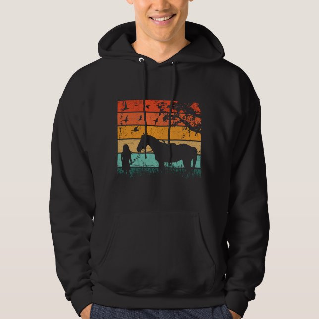 Horse Design Together In The Sunset Hoodie (Front)