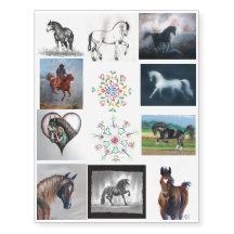 Horse Designs Temporary Tattoos
