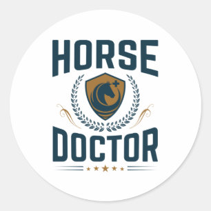 Horse Doctor Equine Veterinarian Classic Round Sticker