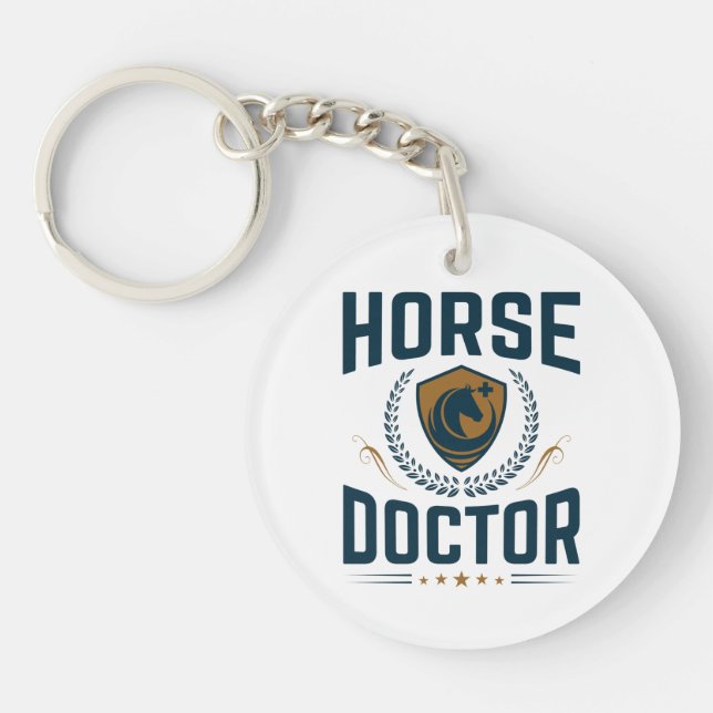 Horse Doctor Equine Veterinarian Key Ring (Front)