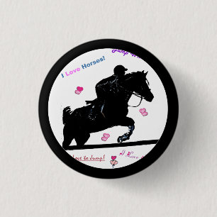 Horse Doodles 3 Cm Round Badge