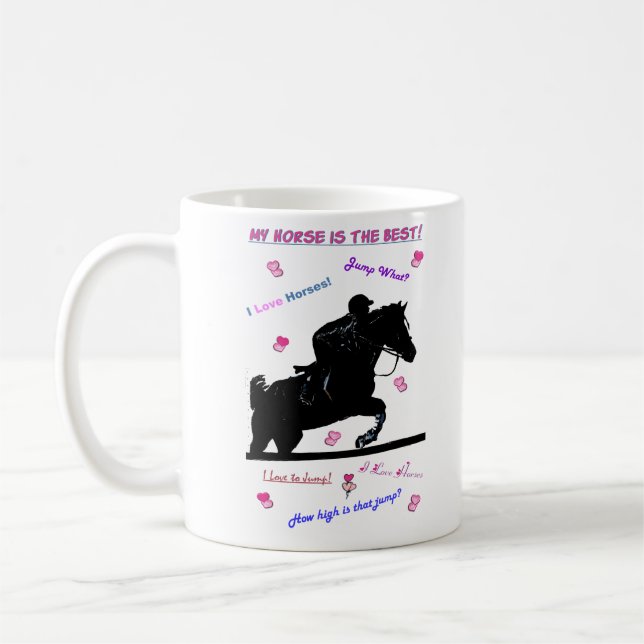Horse Doodles Coffee Mug (Left)