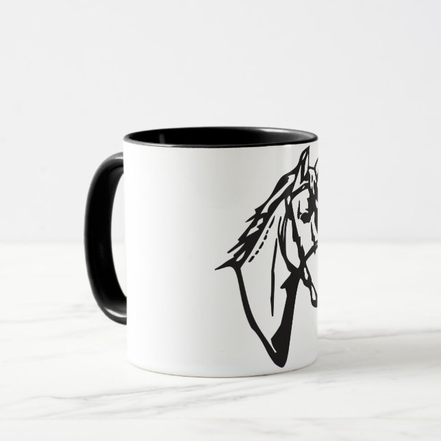 Horse Drawing Mug (Front Left)