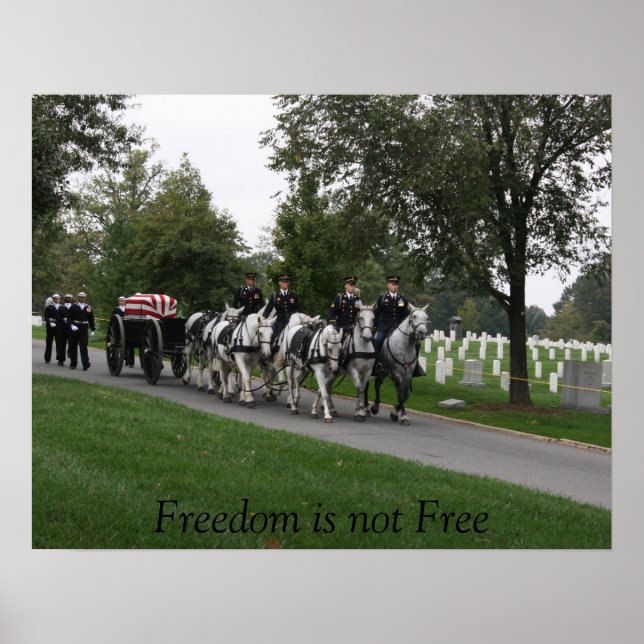 horse-drawn caisson Arlington Cemetery Poster (Front)
