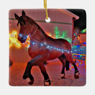 Horse Drawn Carriage Christmas Ornament