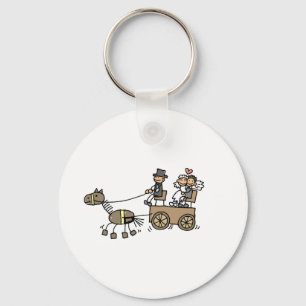 Horse Drawn Carriage For Weddings Key Ring