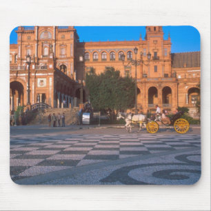 Horse drawn carriage in the Plaza de Espana in Mouse Mat