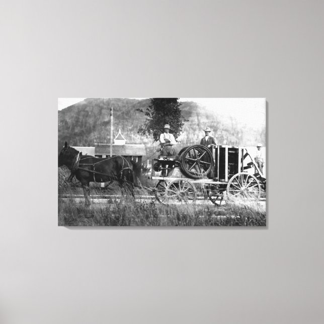Horse Drawn Cart Canvas Print (Front)