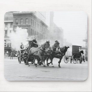 Horse Drawn Fire Engine, early 1900s Mouse Mat