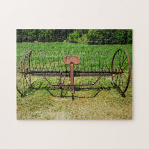 Horse Drawn Hay Rake Jigsaw Puzzle