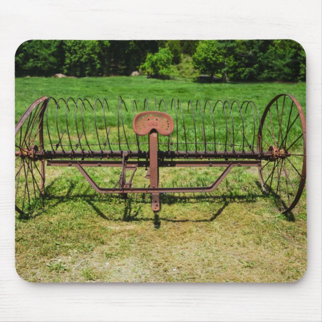 Horse Drawn Hay Rake Mouse Mat (Front)