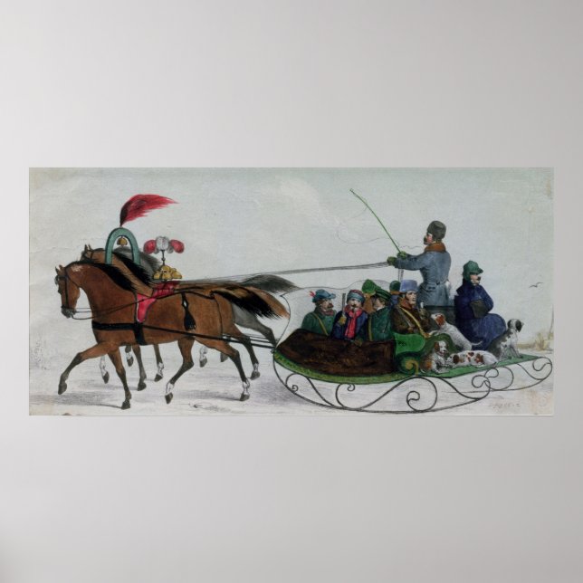 Horse Drawn Sleigh Poster (Front)