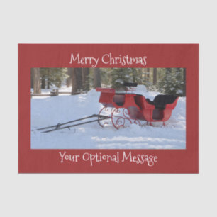 Horse Drawn Sleigh Tissue Paper