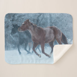 Horse Drive Sherpa Blanket
