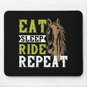 Horse - Eat Sleep Ride Repeat Mouse Mat