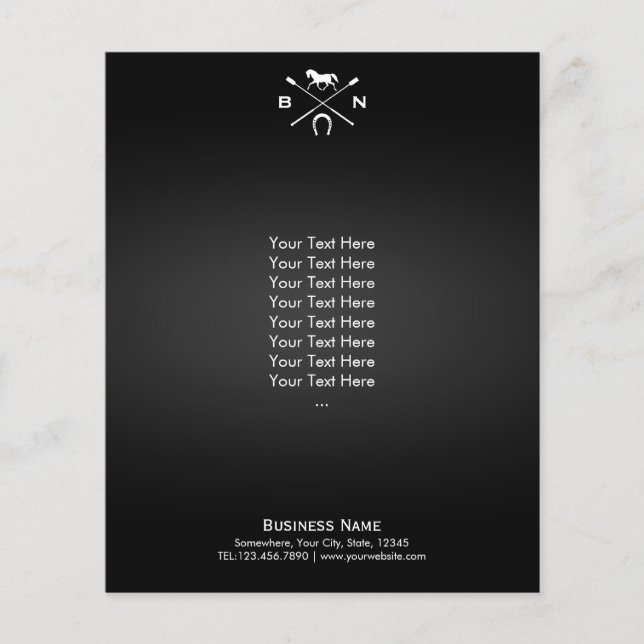 Horse Elegant Horseback Riding Equine Equestrian Flyer (Front)