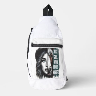 Horse Embrace in Artistic Fusion Sling Bag
