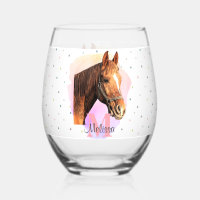 Horse Equestrian Animal Monogram Pattern Pink