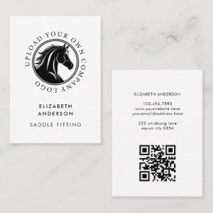 Horse Equestrian Business Logo QR Code Business Card