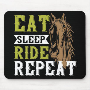 Horse Equestrian Cowgirl Western Horseback Riding Mouse Mat