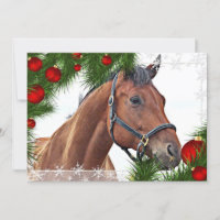 Horse Equestrian Equine Cute Pony Merry Christmas