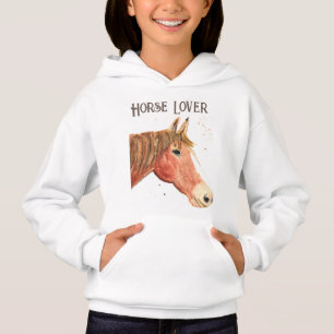 Horse Equestrian Farm Girl Cowgirl Cute Pony Hoodi