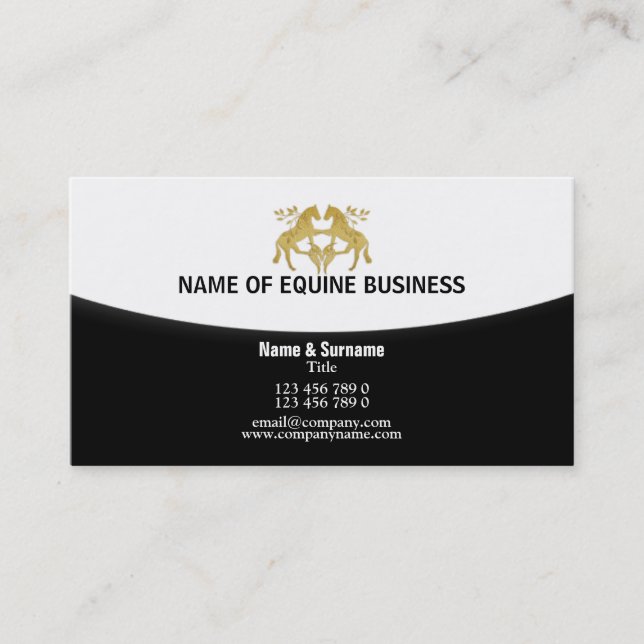 Horse equestrian farrier equine | Personalise Business Card (Front)