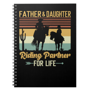 Horse Equestrian FatherDaughter Riding Partner For Notebook