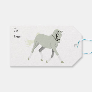 Horse Equestrian Grey Pony Cowboy Western Cowgirl Gift Tags