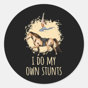 Horse Equestrian Vaulting Vault 401 Pony Classic Round Sticker