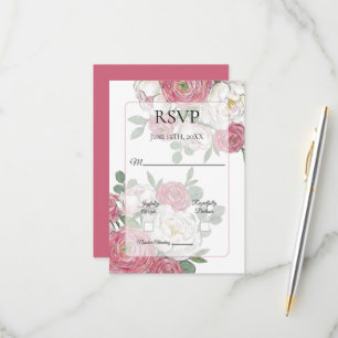 Horse Equestrian Wedding RSVP Card
